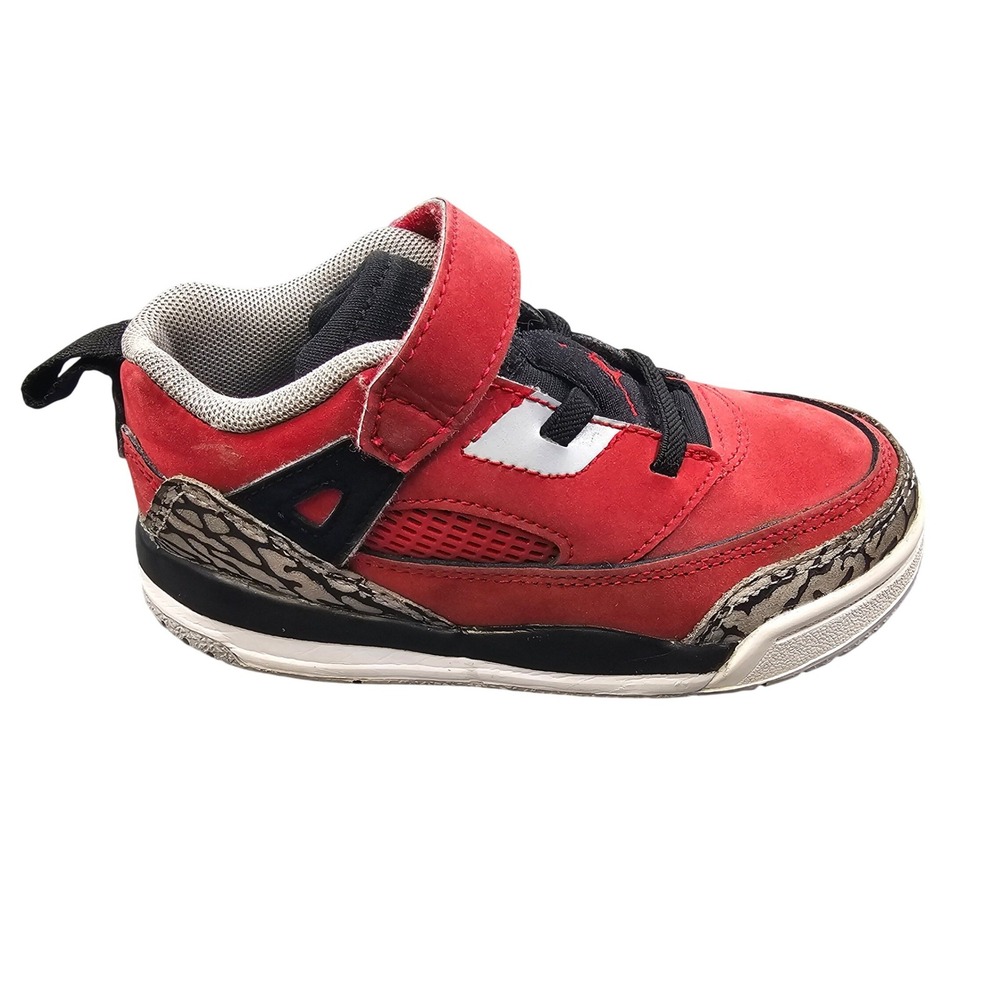 Air Jordan Spizike‎ Low TD Toro Red Black Size 9C Toddler FQ3952-601 Sneaker - Picture 8 of 10
